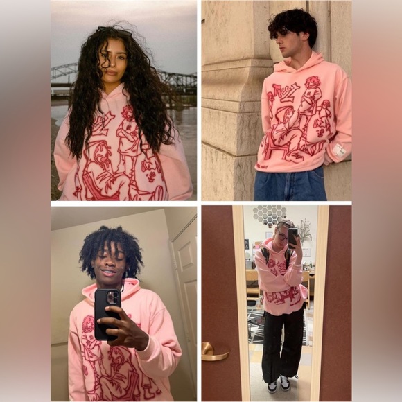 NWOT- Aelfric Eden Graphic Cartoon Character Print Hoodie- Streetwear Unisex - Picture 5 of 7